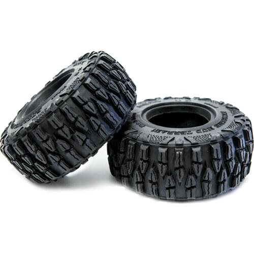 4Pcs 2.2" Beadlock Wheel Rim & 2.2Rubber Tires Set for 1/10 RC Crawler Axial SCX10 90046 RC Car Parts