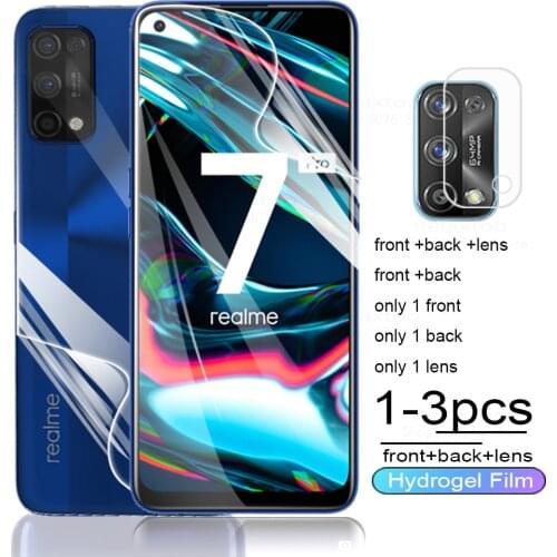 3in1 front back hydrogel film for oppo realme 7 pro camera screen protector realme 7pro realme7 7 pro realme7pro glass film