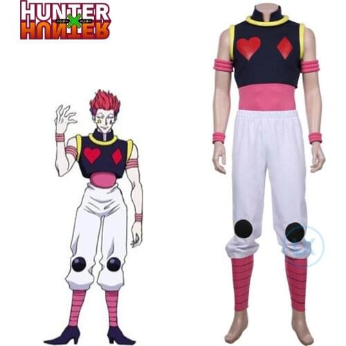 Hunter X Hunter Cosplay Costume HUNTER x HUNTER Hisoka Cosplay Costume Clothes Vest+Pants Outfit Halloween Costumes
