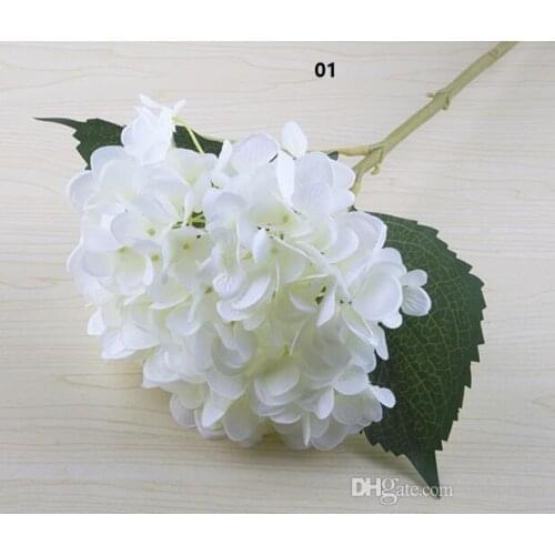 Artificial Hydrangea Flower Head 47cm Fake Silk Single Hydrangeas for Wedding Centerpieces Home Party Decorative Flowers wedding