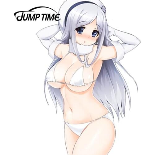JumpTime 13cm x 8.8cm Car Sticker Anime Gundam Build Fighters Sexy Hot Girl Vinyl Car Window Bumper Sticker Beautiful Graphic