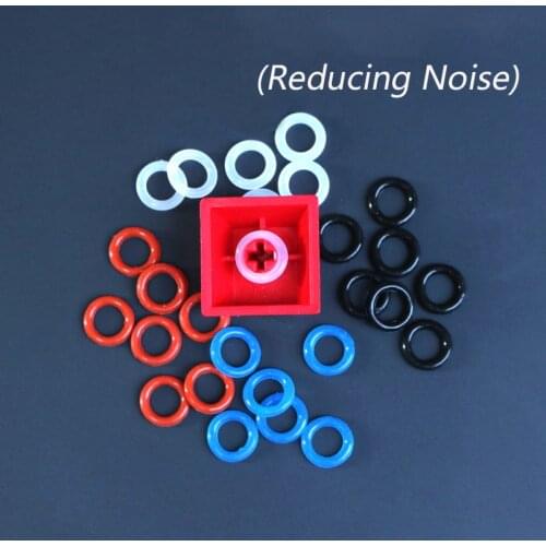 Switch Keycap O-Ring Sound Dampeners White For Mechanical Keyboard Keys 104-Pieces,Key Cap Rubber O-Ring Switch Buffer