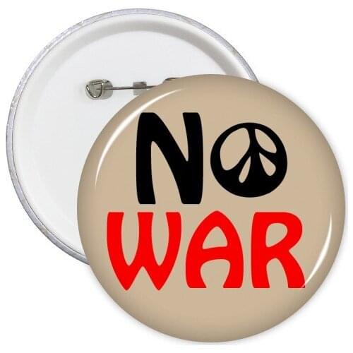 Love Peace World No War Round Pins Badge Button Clothing Decoration 5pcs Gift