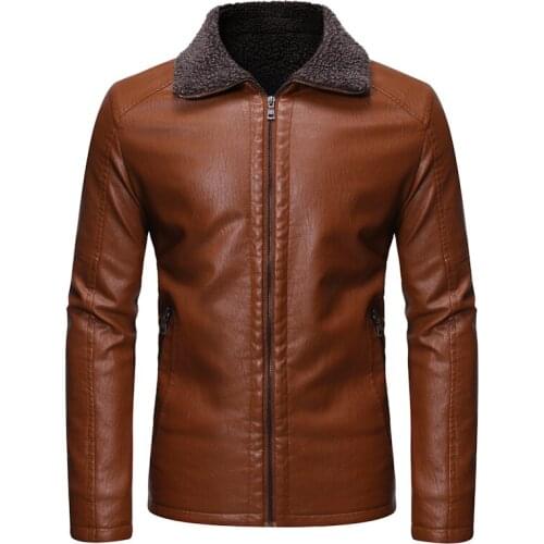 Chaqueta Cuero Hombre New Casual Suede Man Leather Jacket Solid Color PU Coats Zipper Motorcycle Leather Jacket Men 5XL