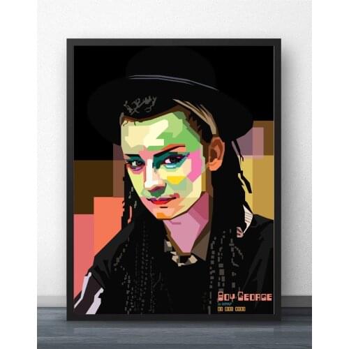 Boy George Pop Art Wall Art Paint Wall Decor Canvas Art Poster Oil Paintings for Living Room No Frame