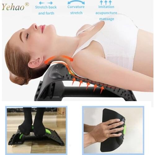 Neck And Back Massager Stretcher Fitness Equipment Massage Relief Lumbar Support Spine Pain Relief Massage Tool Massageador