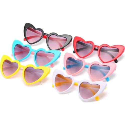 2019 New Children Kids Sunglasses Fashion Heart Shaped Cute UV400 Designer Frame Eyewear Baby Girls Sunglasses Sun Glasses