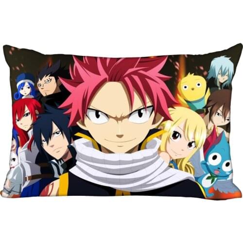 New Arrival Fairy Tail Anime Pillowcase Decorative 45x35cm(One Side) Rectangle Zipper Print Pillowcase New Year Pillow Cover
