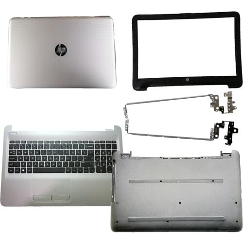 New For HP Pavilion 250 255 G4 15-AC/AY 15-AF LCD Back Cover/Bezel/Hinges/Palmrest/Bottom Case 813939-001 905913-001 Silvery
