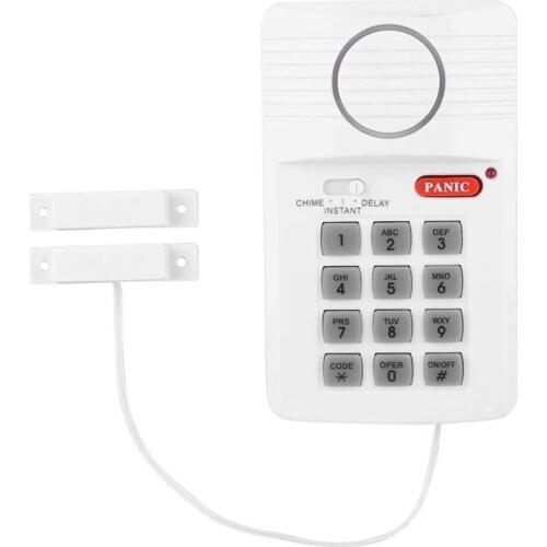 Security Keypad Door Alarm System 3 Settings with Panic Button for Garage Alarm Systems Home Office