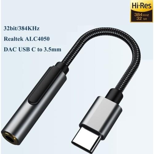 Hi-Res Portable USBC DAC dongle Headphone Amplifier-Type C to 3.5mm Jack Adapter for Google Pixel 2/3/4XL,Samsung Galaxy iPad