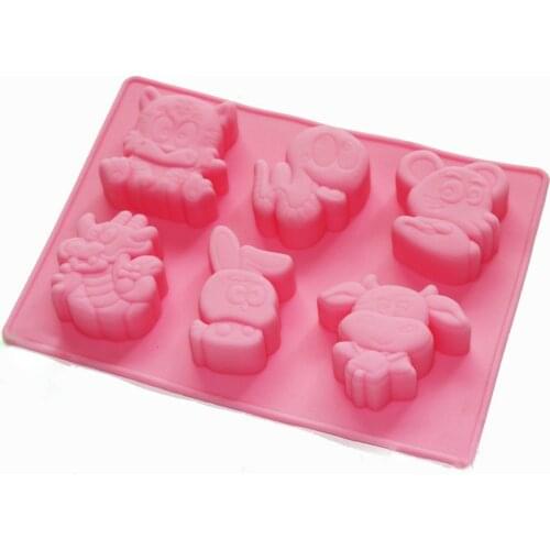 Zodiac Animals Silicone Mold Soap Chocolate Cookies Muffin Cupcake Tray Mould