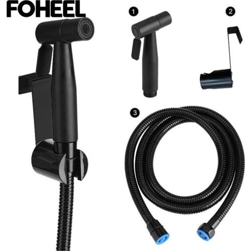 FOHEEL bidet faucet shower hand toilet bidet sprayer set kit solid douche anal sprayer hygienic bidet black bidet