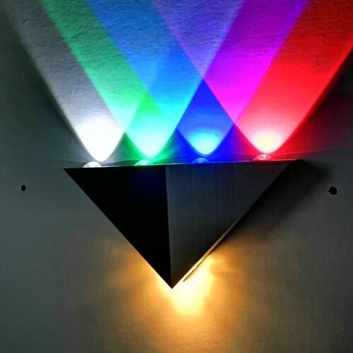 Modern Triangular 5W LED Wall Sconce Light Fixture Indoor Hallway Up Down Wall Lamp Spot Light Aluminum Decorative Lighting