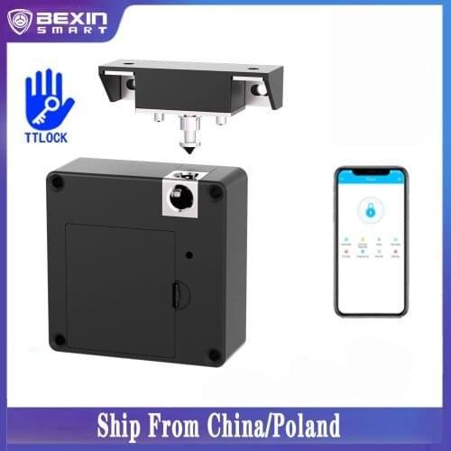 TTLOCK APP Bluetooth Electronic Cabinet Lock Remote Control Drawer Lock Keyless Invisible RFID File Smart Lock