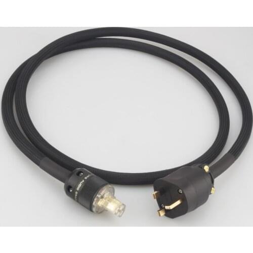 P101 HIFI amplifier OFC Pure Copper Gold Plated UK IEC AC Female Male Power Plug Power Cable Cord Wire