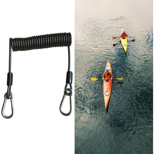 Retractable Tool Lanyard Fishing Coiled Lanyard Heavy Duty Safety Rope for Kayak