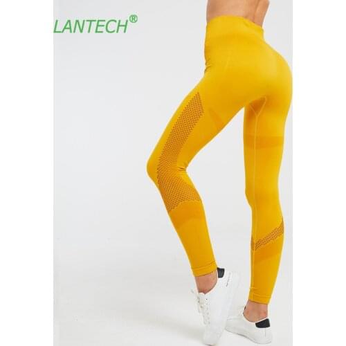 LANTECH Women Fitness leggings Sports Yoga Sportswear Gym Pants Leggings Seamless Compression Tights Running Gym Stretchy Pants