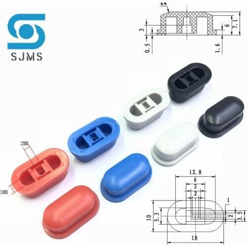 10Pcs A05 3*2mm Tactile Push Button Switch Cap 18*10*7mm Applies To 5.8*5.8 7*7 8*8 8.5*8.5mm Self-Locking Switch Button Cap