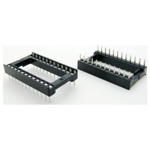 20PCS/lot 24 Pin DIP Square Hole IC Sockets Adapter Wide 24Pin Pitch 2.54mm Connector Resistor