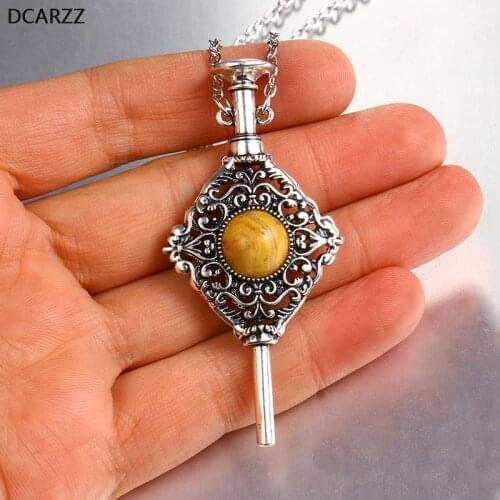 20pcs Replica of Grindelwalds Pendant Dumbledore and Grindelwald Blood Pact Stone Necklace Monogram Jewelry Wholesale