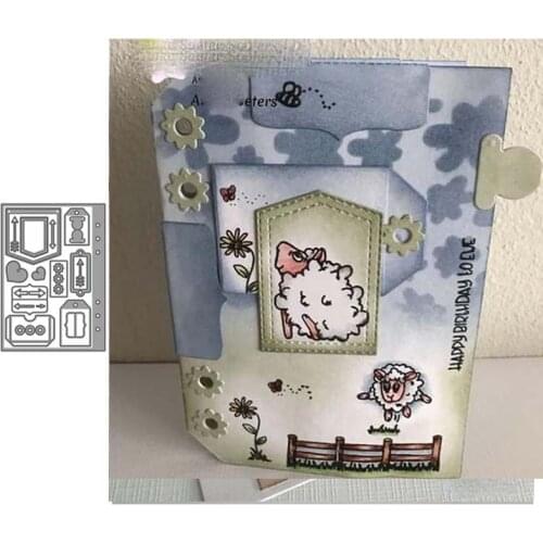 2021 New Oversize Greeting Card Design Metal Cutting Dies for Scrapbooking Craft Die Cut Stencil Make Mould Sheet Decor Template