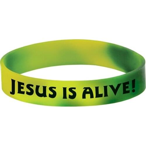 300pcs Jesus is alive! sport silicone wristband bracelet shipping by DHL