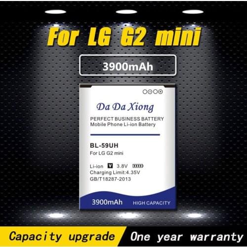 High quality 3900mAh BL-59UH BL59UH Li-ion Phone Battery for LG G2 mini D620 D620R D620K D618 D315 F70 D410 L65 D285 battery