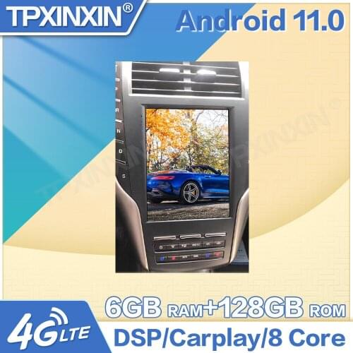 6GB+128GB Android 11 For Lincoln MKC Car GPS Navigation Headunit Multimedia Player Auto Radio Tape Recorder Stereo