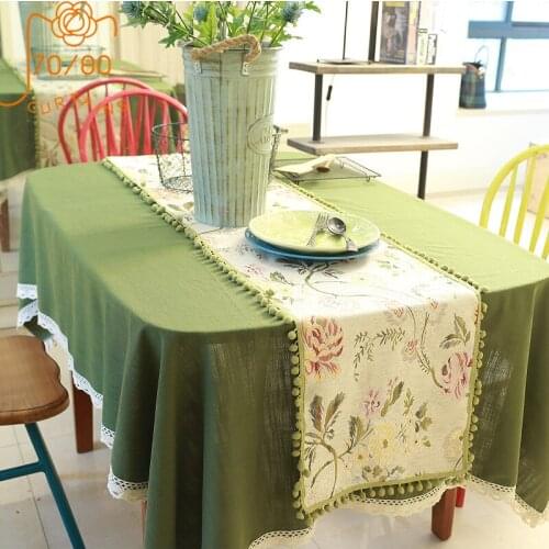 American Country Big Flower Garden Tablecloth Table Runner Cover Towel Tea Table Towel TV Cabinet Towel Tablecloth