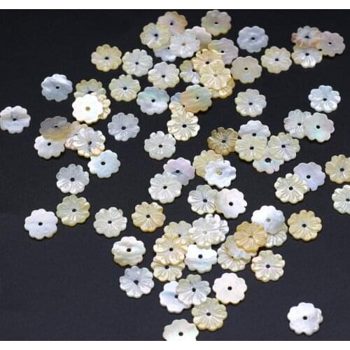 4PCS Natural sea water petal-shaped shell charms loose spacer beads for Jewelry Making Bracelet DIY Necklace Accessorie 12 13 mm