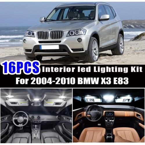 For 2004-2010 BMW X3 E83 White car accessories Canbus Error Free LED Interior Light Reading Light Kit Map Dome License Lamp