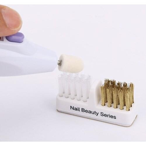 1Pc Electric Manicure Drills Cleaning Brush Cleaner Nail Drill Bit Clean Tool Copper Wire Drill Brush Dental Drill Bit Tools