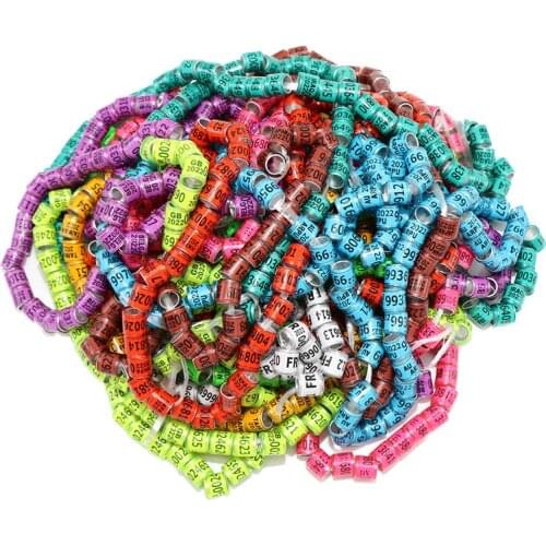 2022 Aluminum Plastic Material Pigeon Foot Ring With Number Bird Ring Messenger Pigeon Foot Signage Carry Identification Circle