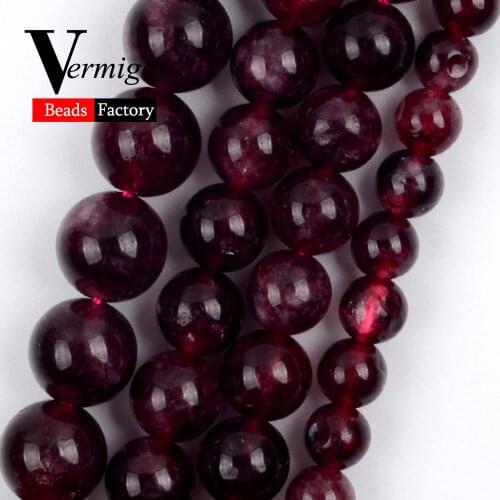 6/8/10mm Dark Red Jades Round Beads Natural Stone Beads for Jewelry Making diy Bracelets Necklace Accessories