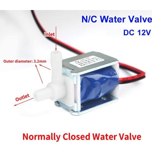 Miniature Solenoid Valve Solenoid Valve Normally Closed DC 12V 350mA Electric Water Valve Vent Valve N/C for Garden Watering