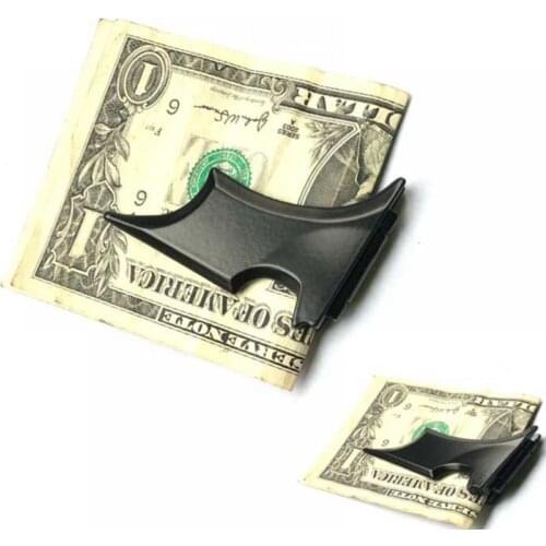 Fashion Mens Stainless Steel Moneyclip Batwing Bat Slim Id Card Money Clip Holder Magnetic Pocket Wallet Ticket Clip