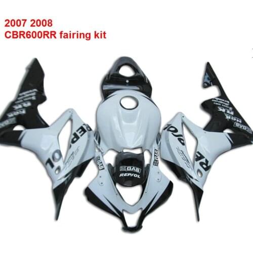 Add Sticker For HONDA CBR600RR 07* 08 2007 ( white ) Abs Injection fairings ABS fairing kit /x06