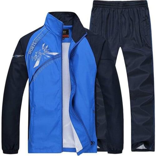 New 2020 Plus Size L~5XL Mens Sportsuits Spring Autumn Hoodies&Sweatshirts Men Printed Tracksuits Men`s Sportwear Set Clothing