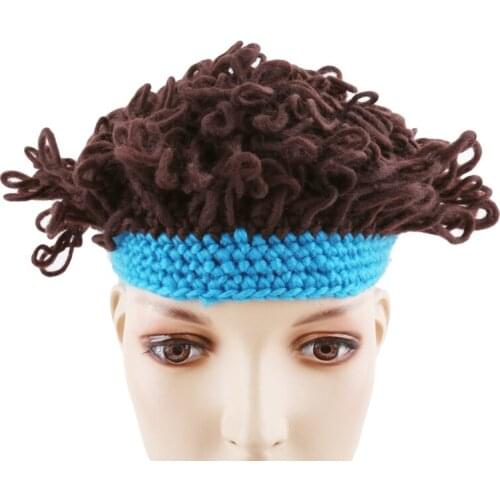 Novelty Infants Winter Afro Wig Cap Knitted Big Hair Curly Cap 1-6Yrs Kids Wig Hat Party Cosplay Accessories Photography Props