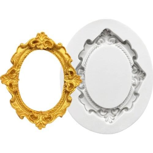 Wholesale 10 Pcs/lot Photo Frame 100% Platinum Silicone Sugarcraft Mould, Fondant Cake Decorating Tools Bakeware