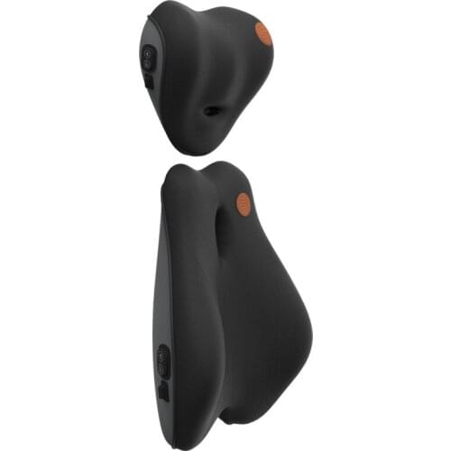 Car Seat Back Cushion Waist Pillow Set Electric Massage Lumbar Support Seat Headrest Neck Rest Cushion For Office Chair Home