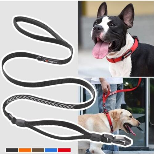 Dogness Pet Dog Leash Harness Adjustable Nylon Dog Collar Reflective Dog Collar Leash For Small Medium Large Dogs All Weather