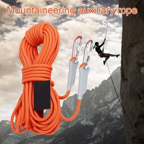 10M Climbing Rope Professional Rock Climbing Cord 9.5mm Diameter High Strength Lifesaving Insurance Rope Climbing Accessories