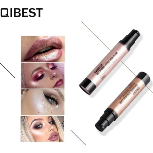 Qibest 3d Dimensional Shining High-light Repair Capacity Moisturizing Pearl Blossom Highlights Brightening Face Makeup Cosmetic