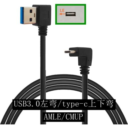 Rechten Winkel USB Typ C Ladegerät Kabel Schnelle Lade 90 Grad Typ-C Daten Kabel für LG V40 V35 thinQ V30 Q7 G7 G6 G5 1M