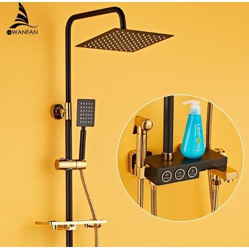 Shower Faucets Brass ORB Bathtub Faucet Round Tube Single Handle Top Rain Shower With Slide Bar Wall Water Mixer Tap 877836R