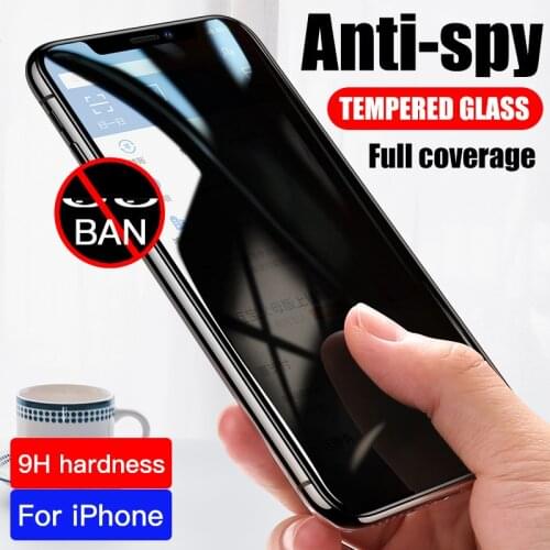 Safe Privacy Tempered Glass For iPhone X Xr Xs 11 Pro Max 7 8 Plus Screen Protector For iphone 6 6s 7 8 SE 2020 Protective Film