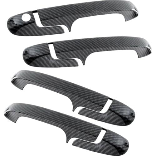 1 Set Side Door Handle Cover Trim ABS Carbon Fiber Black Fit For Honda Accord Sedan 2003 2004 2005 2006 2007