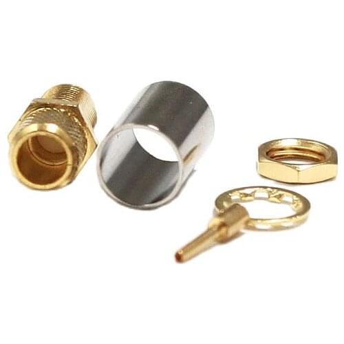 1pc New SMA Female Jack RF coax Connector crimp For LMR300 Straight Goldplated Wholesale